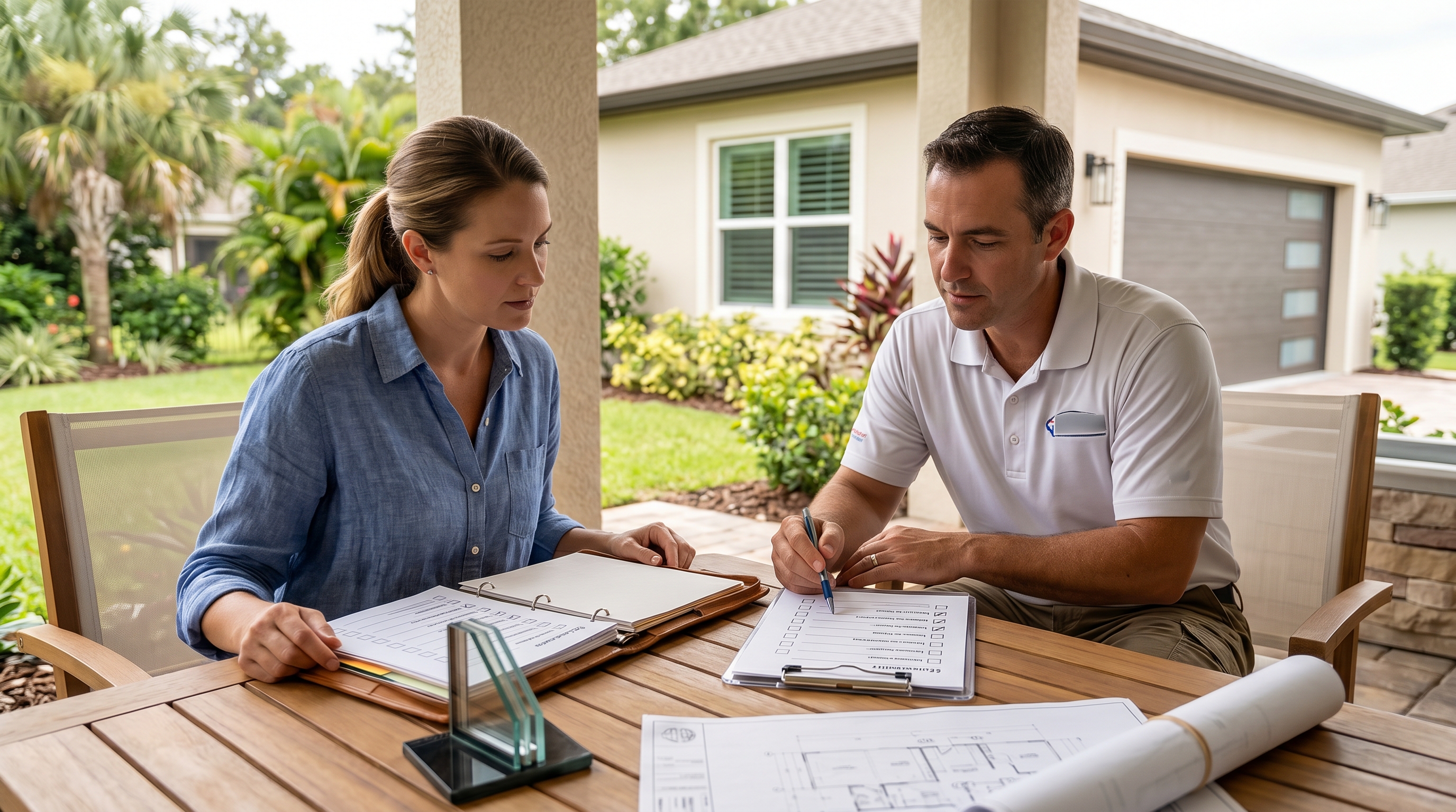 Contractor license checklist with project notes and approval documents