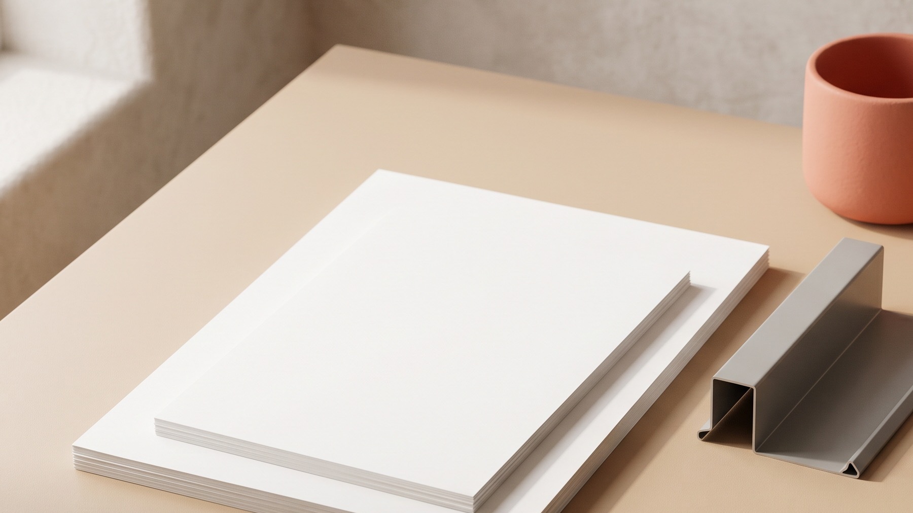Inspection notes with roof-edge details, protected window sample, and measuring tools