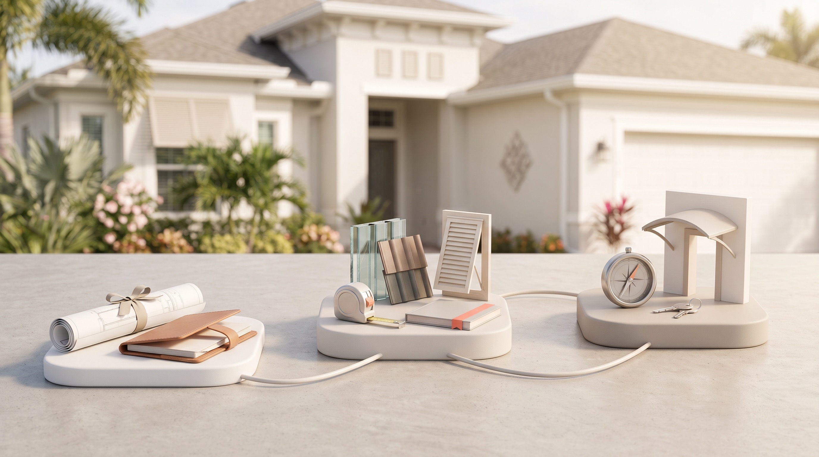 Guided program milestone path with a Florida home, documents, and calendar checkpoints